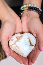 Load image into Gallery viewer, Caribbean Blue Calcite Heart

